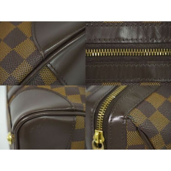 Authentic Louis Vuitton LV Barclays Damier Ebène Handbag Brown N52000 Berkeley - Picture 7 of 9